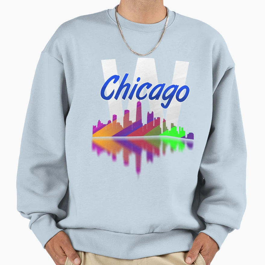 Chicago Skyline W Sweatshirt - Graphic Print Unisex - T-Shirt, Sweatshirt, Hoodie