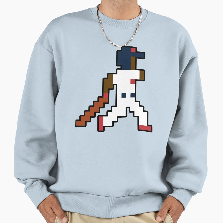8 Bit Boston Pixel Baseball Player Sweatshirt - Streetwear Style Unisex - T-Shirt, Sweatshirt, Hoodie