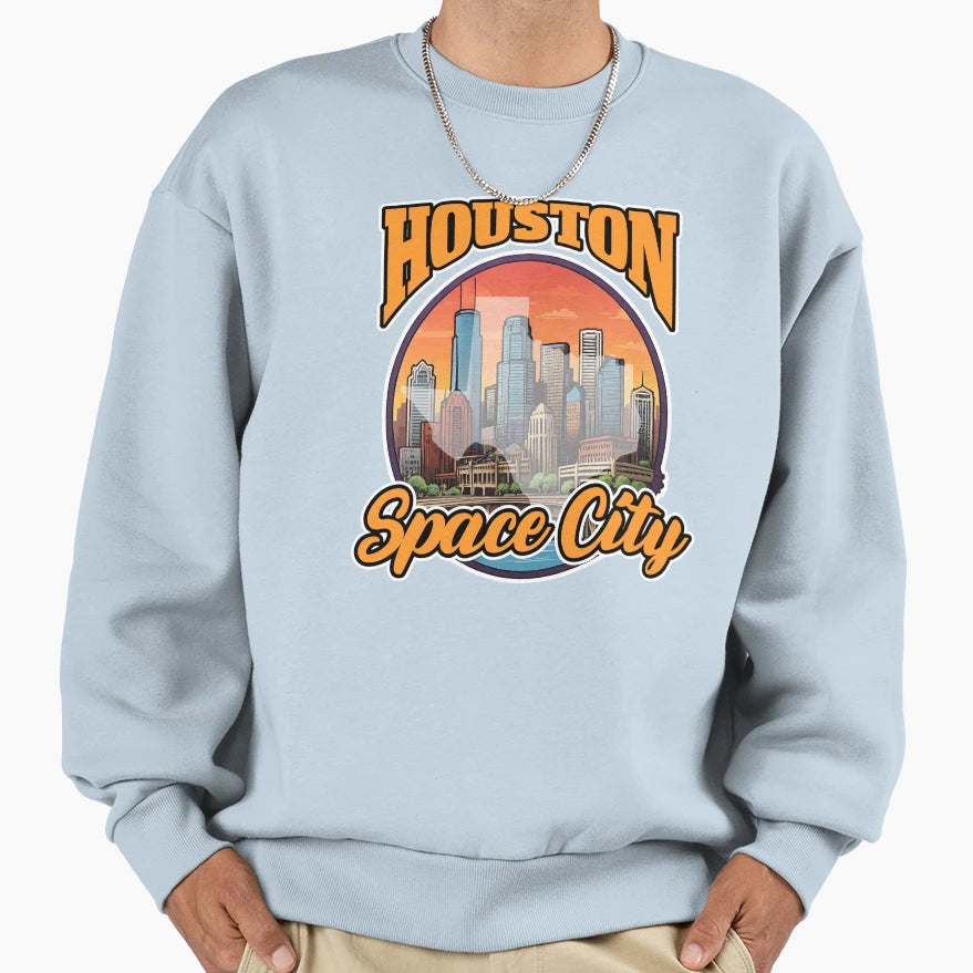 Houston Space City Sweatshirt - Graphic Print for Adults - T-Shirt, Sweatshirt, Hoodie