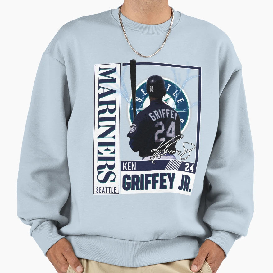 Ken Griffey Jr Seattle Baseball Sweatshirt - Minimalist Print for Adults - T-Shirt, Sweatshirt, Hoodie