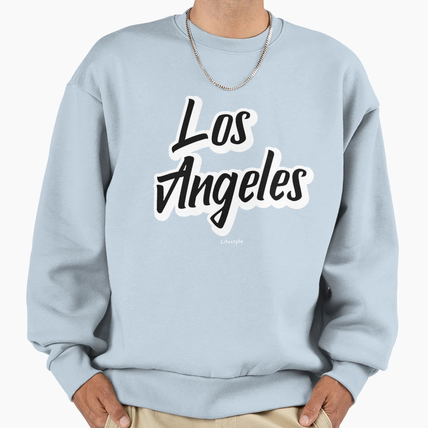 Los Angeles Lifestyle Black Sweatshirt - Custom Art Print Men Women - T-Shirt, Sweatshirt, Hoodie