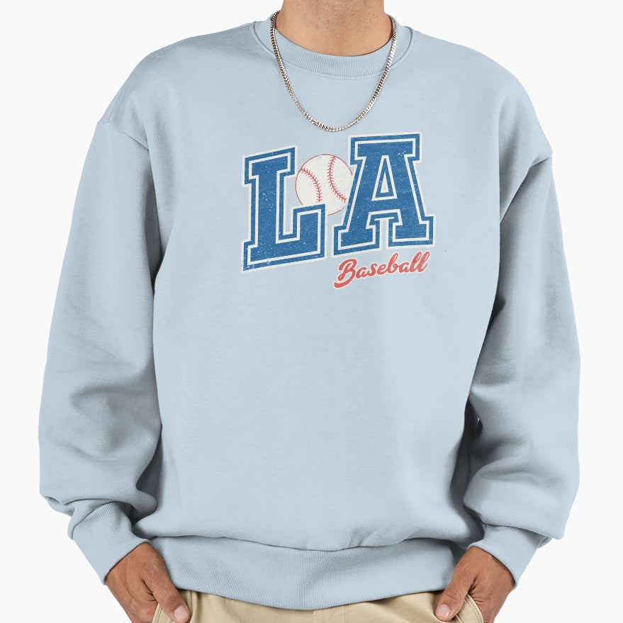 La Baseball Los Angeles Baseball Sweatshirt - Minimalist Print Unisex - T-Shirt, Sweatshirt, Hoodie