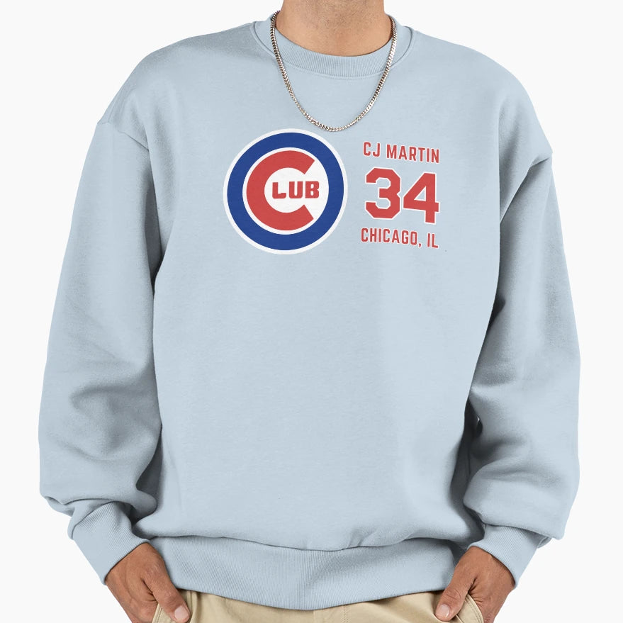 Cj Martin Club 34 Red Blue Parody Sweatshirt - Streetwear Style Unisex - T-Shirt, Sweatshirt, Hoodie