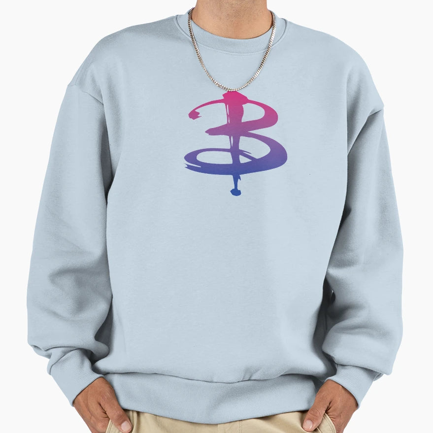 B Logo Bisexual Pride Buffy Sweatshirt - Minimalist Print Men Women - T-Shirt, Sweatshirt, Hoodie