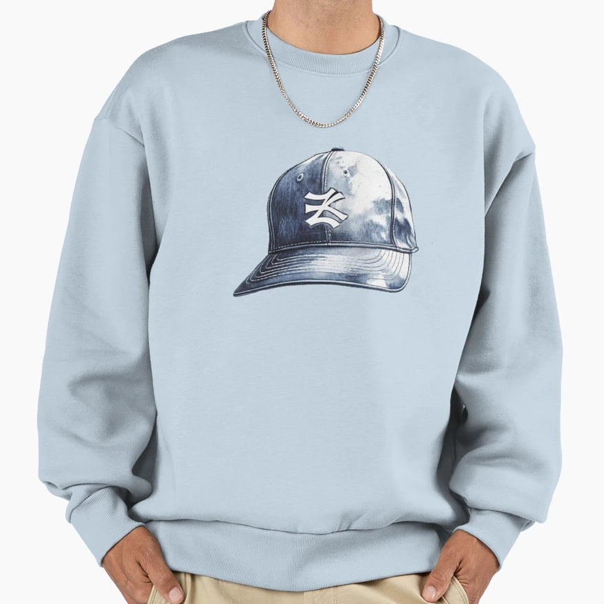 New York Baseball Cap Sweatshirt - Custom Art Print for Adults - T-Shirt, Sweatshirt, Hoodie
