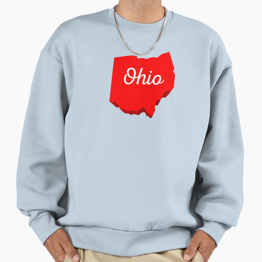 Ohio Red Sweatshirt - Unique Graphic Unisex - T-Shirt, Sweatshirt, Hoodie