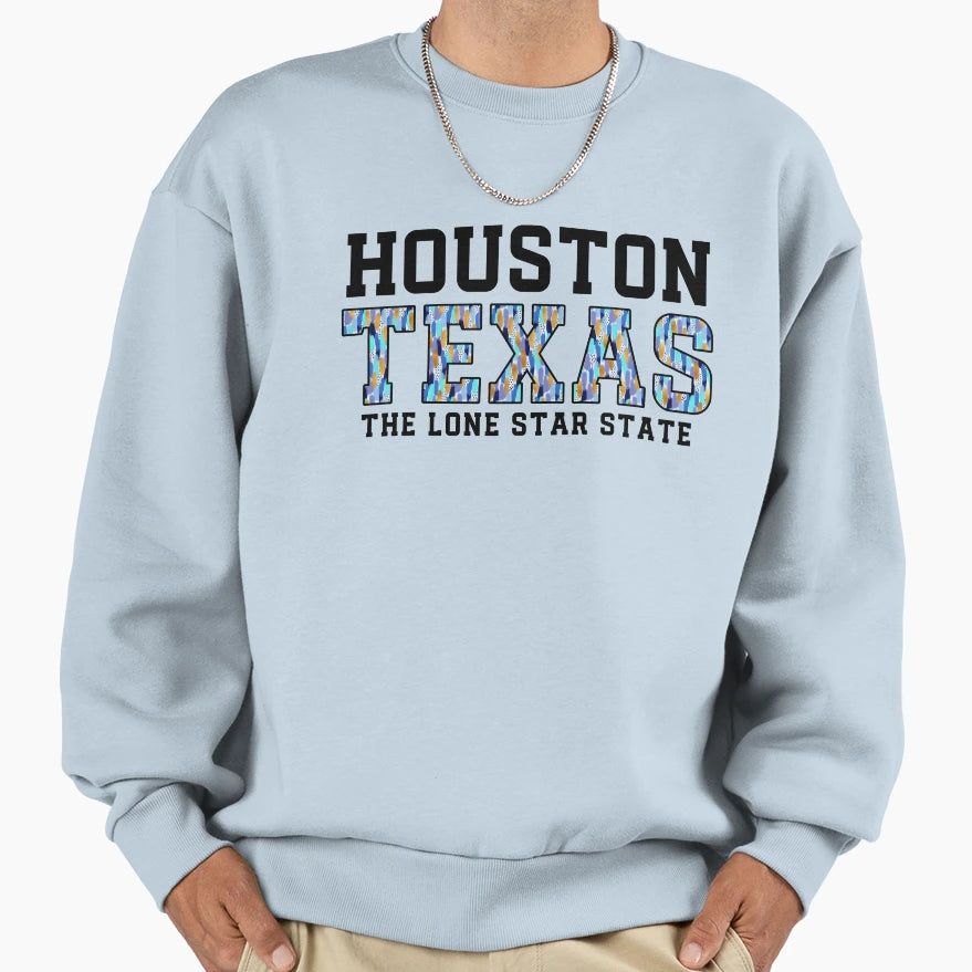 Houston Texas Sweatshirt - Unique Graphic Men Women - T-Shirt, Sweatshirt, Hoodie