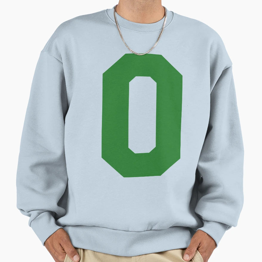 Alphabet Green O Sports Letter O Sweatshirt - Streetwear Style for Adults - T-Shirt, Sweatshirt, Hoodie