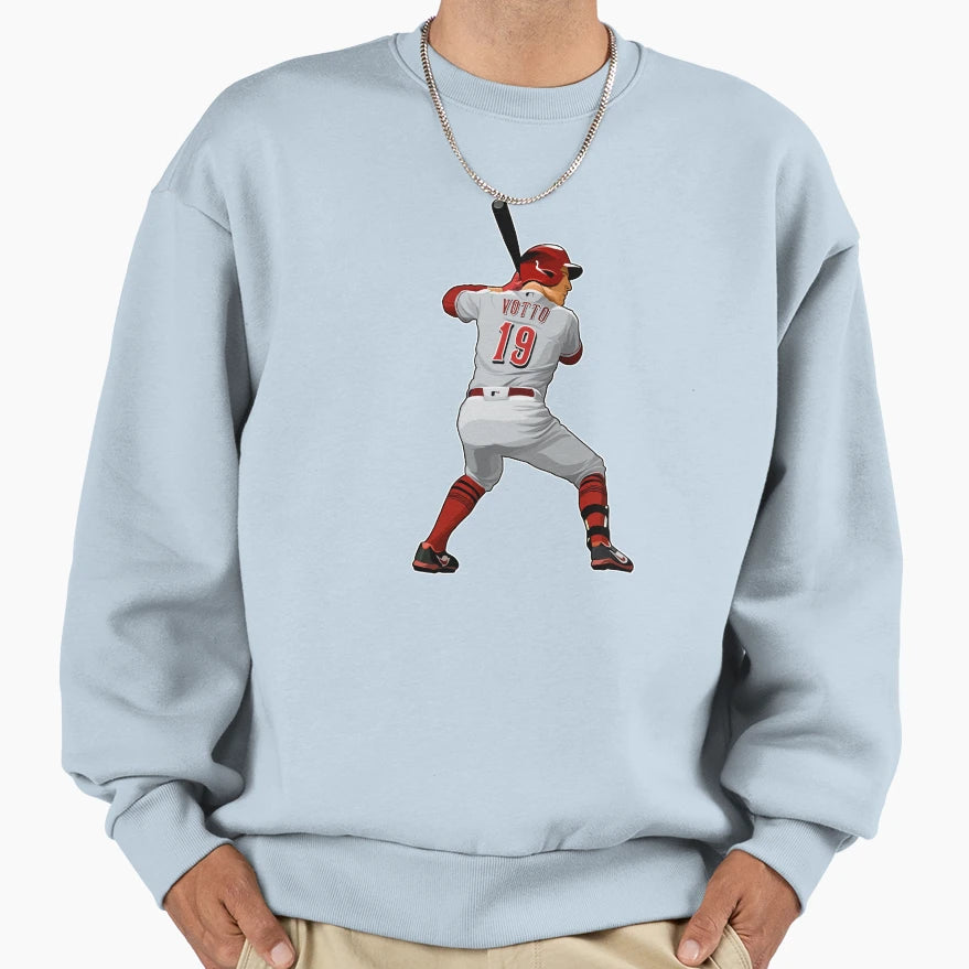 Joey Votto 19 Bats Ready Sweatshirt - Trendy Graphic Men Women - T-Shirt, Sweatshirt, Hoodie
