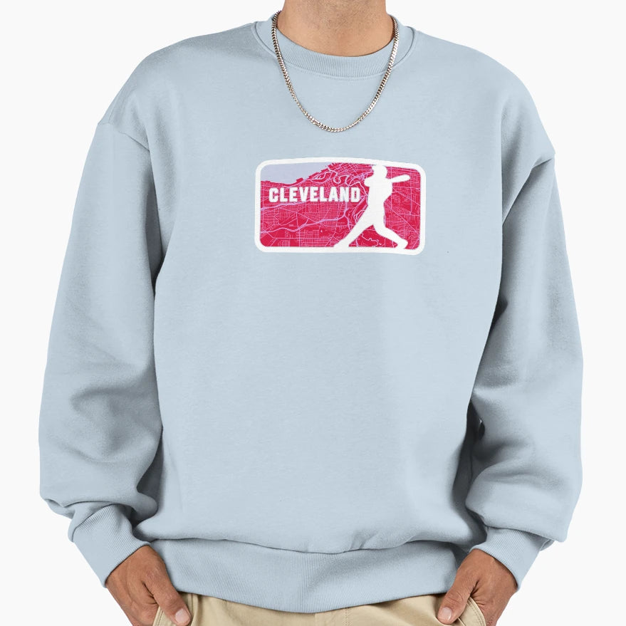 Cleveland Baseball Player Street Map Sweatshirt - Streetwear Style Unisex - T-Shirt, Sweatshirt, Hoodie