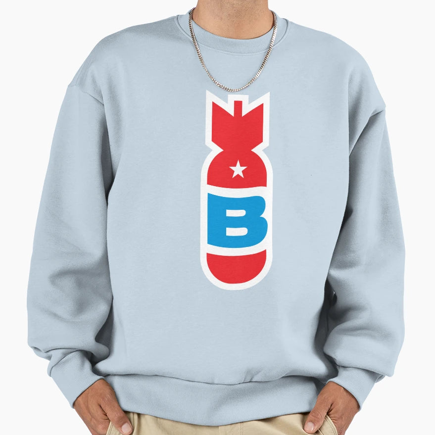 Bomb Superhero Letter B Sweatshirt - Custom Art Print Unisex - T-Shirt, Sweatshirt, Hoodie