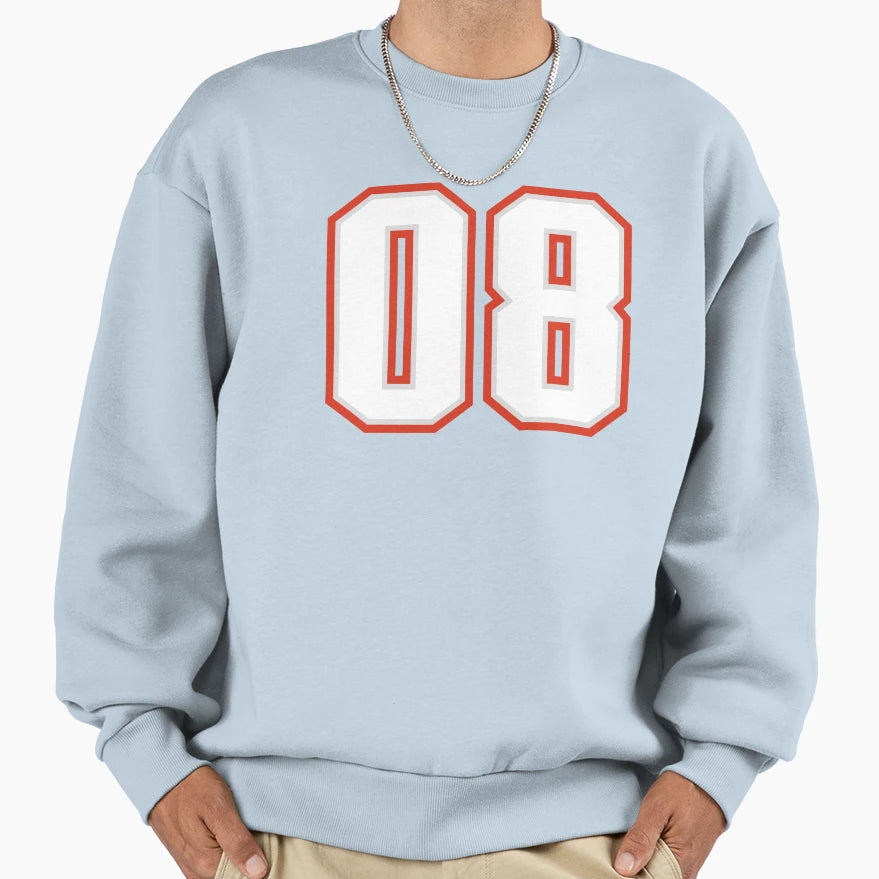 American Football Number Eight Sweatshirt - Aesthetic Graphic Men Women - T-Shirt, Sweatshirt, Hoodie