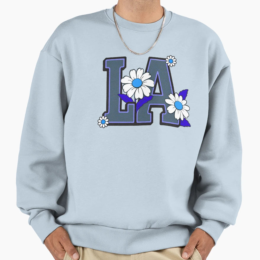 Bloom La Logo Purple Navy Sweatshirt - Streetwear Style for Adults - T-Shirt, Sweatshirt, Hoodie