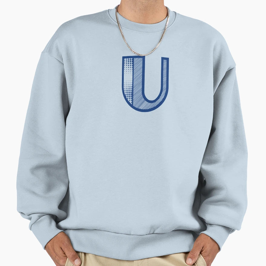 Modern Monogram Initial Letter U Sweatshirt - Minimalist Print Men Women - T-Shirt, Sweatshirt, Hoodie