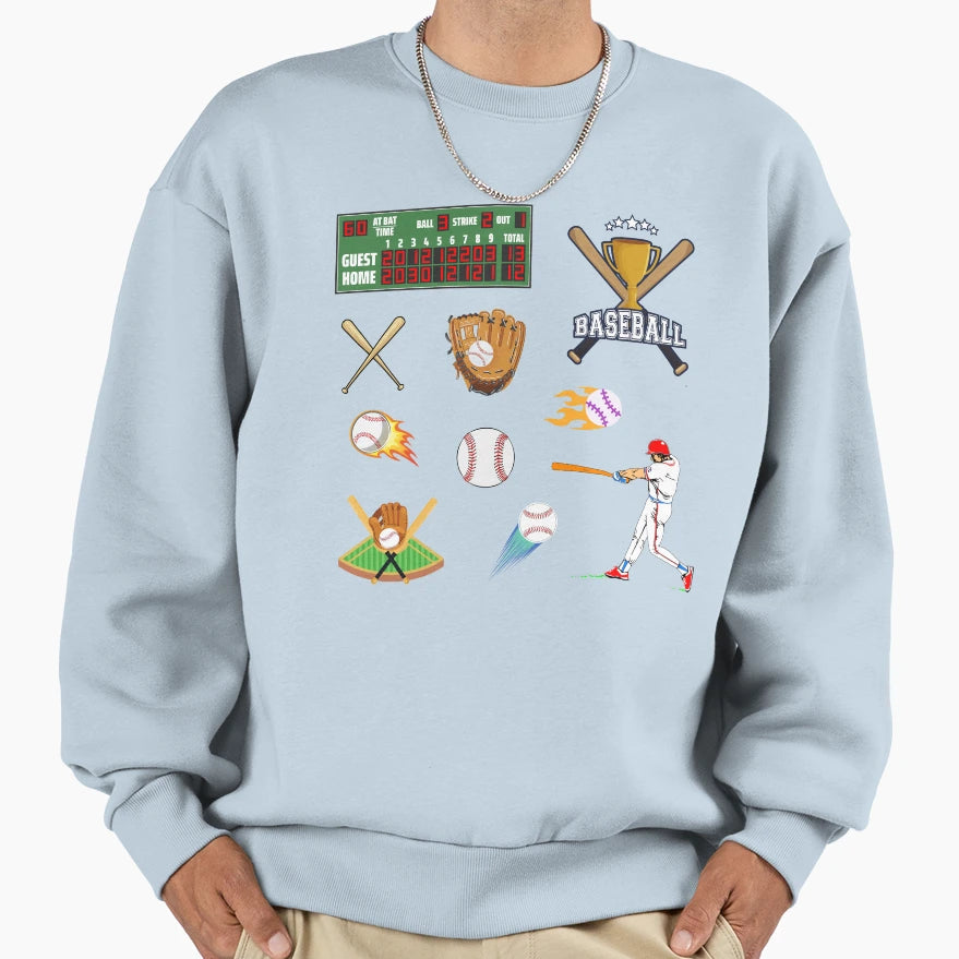 Illustrations That Baseball Fans Sweatshirt - Novelty Apparel for Adults - T-Shirt, Sweatshirt, Hoodie