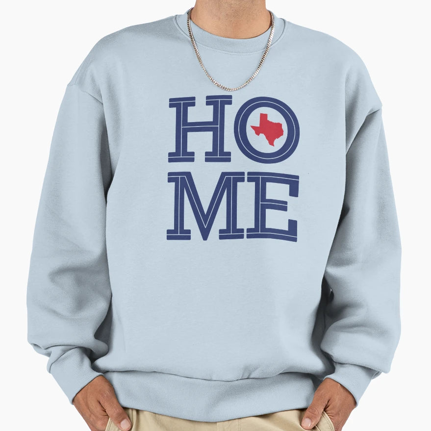 Home Bold Letters And Texas Shape Sweatshirt - Unique Graphic for Adults - T-Shirt, Sweatshirt, Hoodie