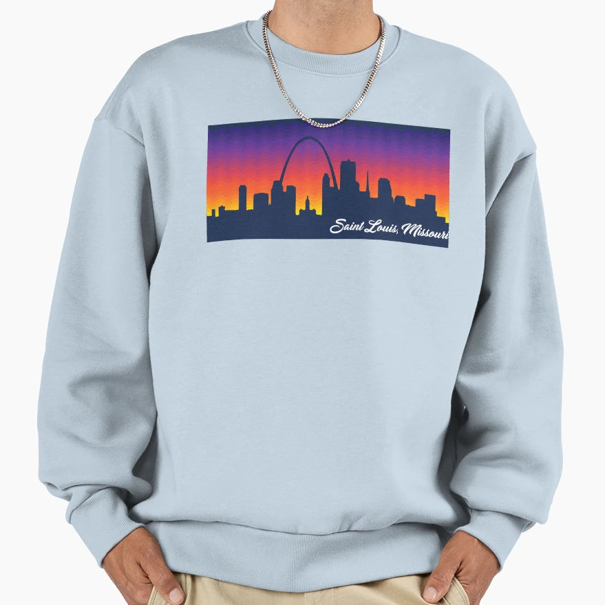 Stl Sunset Sweatshirt - Fun Novelty Design Unisex - T-Shirt, Sweatshirt, Hoodie