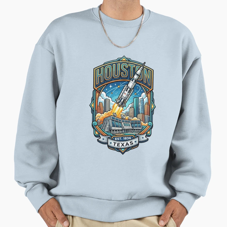 Houston Texas Sweatshirt - Graphic Print for Adults - T-Shirt, Sweatshirt, Hoodie