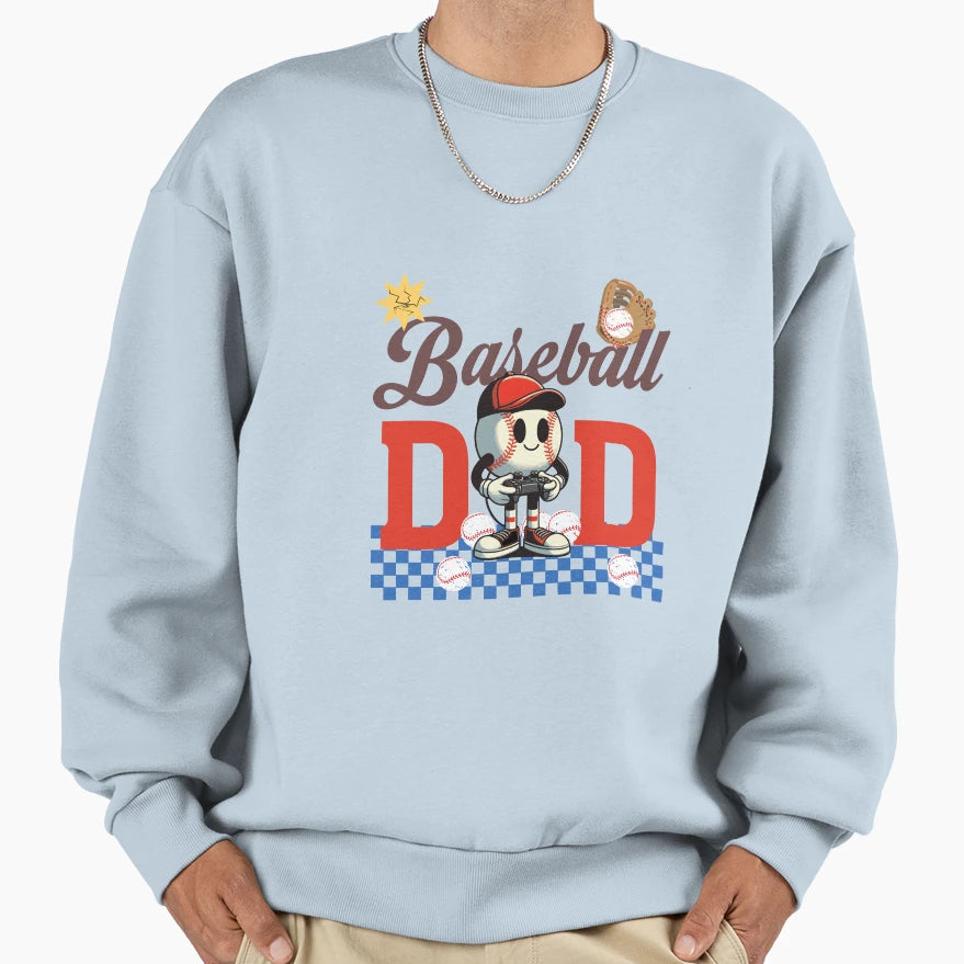 Baseball Dad Game Day Baseball Dad Sweatshirt - Minimalist Print Unisex - T-Shirt, Sweatshirt, Hoodie