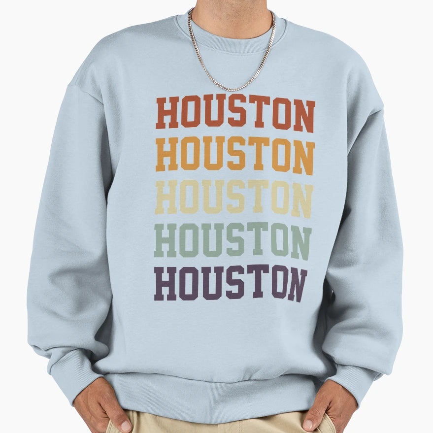 Houston Texas City Sweatshirt - Minimalist Print Men Women - T-Shirt, Sweatshirt, Hoodie