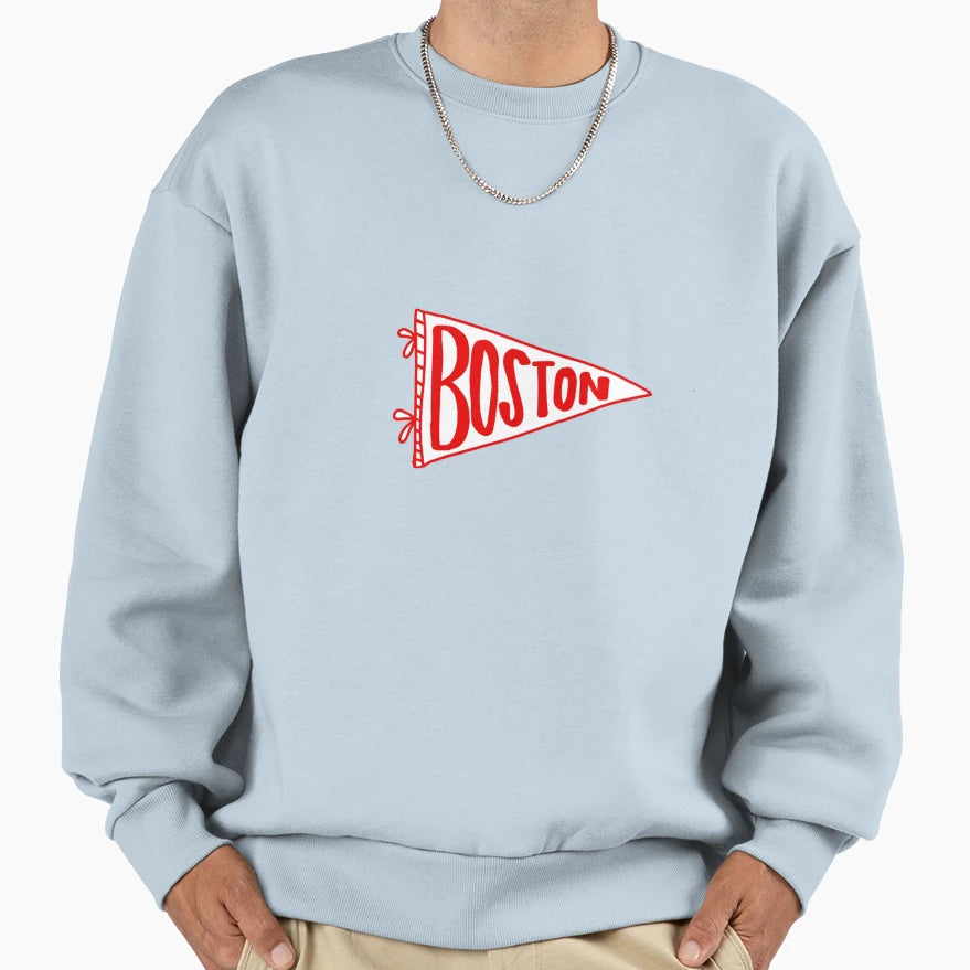 Boston Pennant Sweatshirt - Streetwear Style for Adults - T-Shirt, Sweatshirt, Hoodie