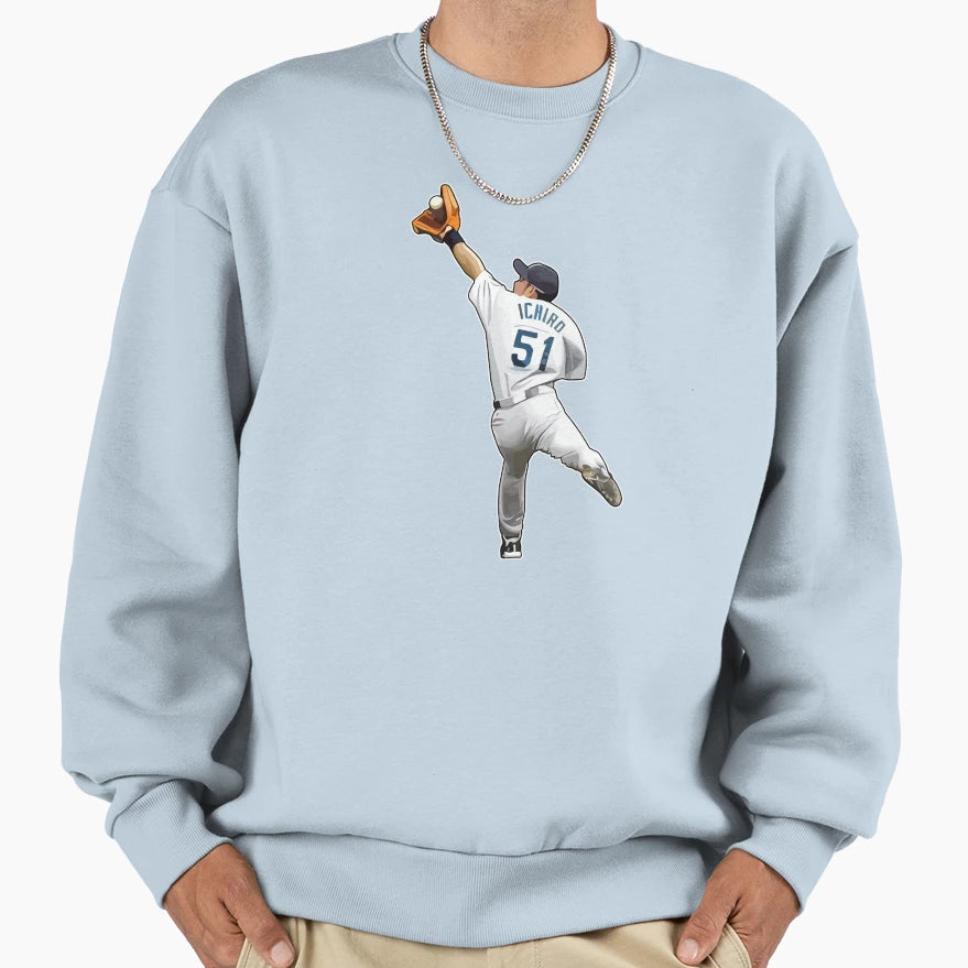 Ichiro Suzuki 51 Amazing Catch Sweatshirt - Graphic Print Men Women - T-Shirt, Sweatshirt, Hoodie