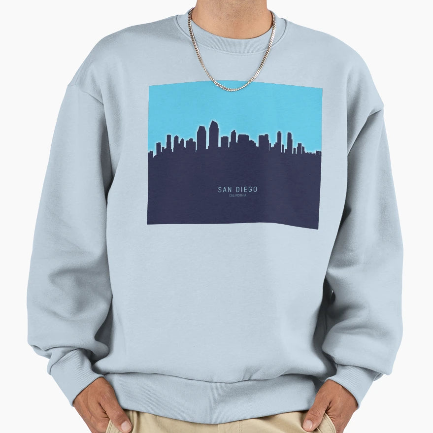 San Diego California Skyline Sweatshirt - Casual Everyday Wear Men Women - T-Shirt, Sweatshirt, Hoodie
