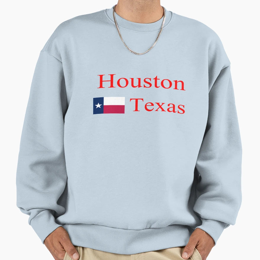 Houston Texas Stylish Prints Sweatshirt - Casual Everyday Wear for Adults - T-Shirt, Sweatshirt, Hoodie