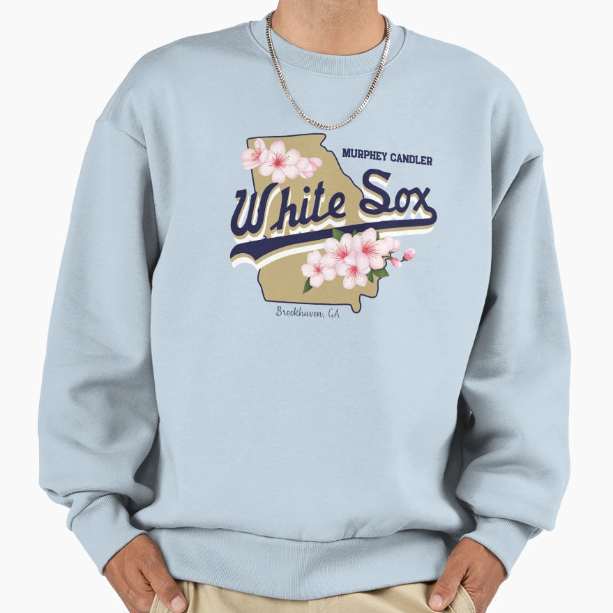Mcb White Sox Cherry Blossom Sweatshirt - Custom Art Print for Adults - T-Shirt, Sweatshirt, Hoodie