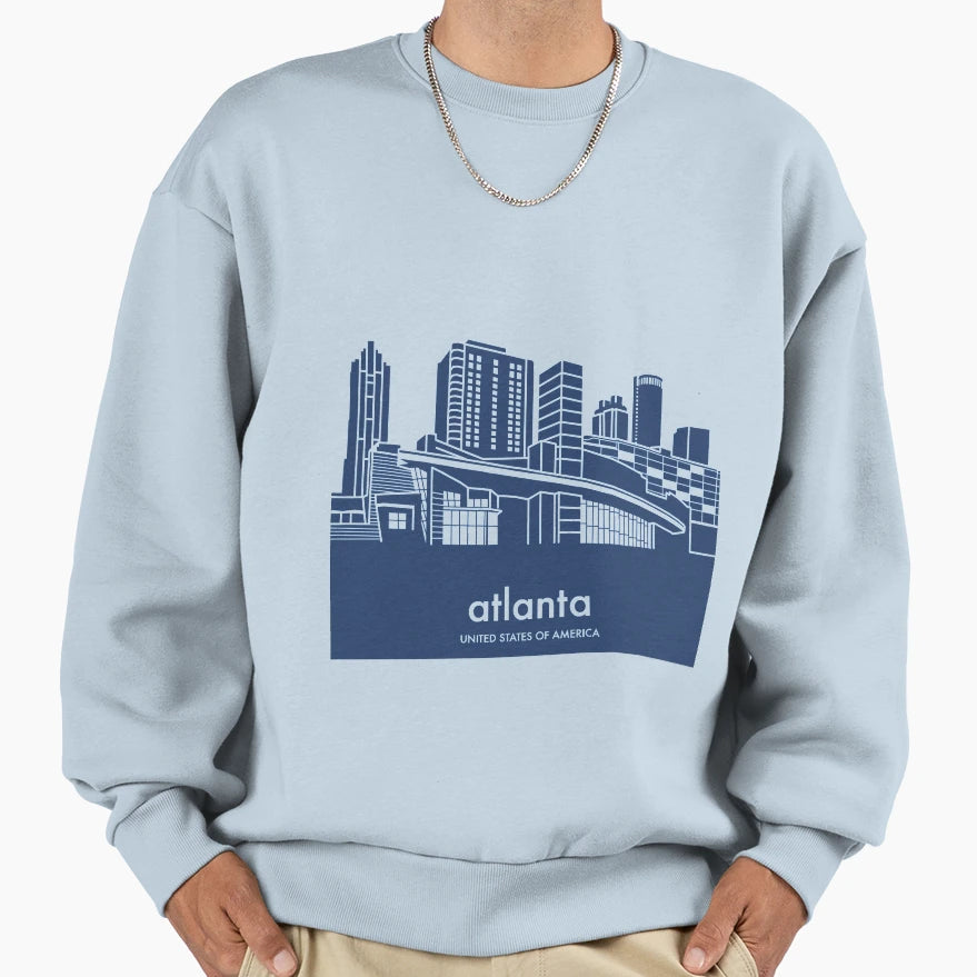 Iconic Atlanta Sweatshirt - Casual Everyday Wear Unisex - T-Shirt, Sweatshirt, Hoodie