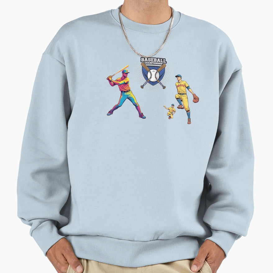 Baseball Shield Sweatshirt - Trendy Graphic Unisex - T-Shirt, Sweatshirt, Hoodie