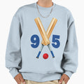 Cricket Number 95 Ninety Five Bats Sweatshirt - Minimalist Print Unisex - T-Shirt, Sweatshirt, Hoodie