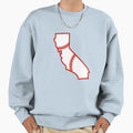 California State Outline Sweatshirt - Fun Novelty Design for Adults - T-Shirt, Sweatshirt, Hoodie
