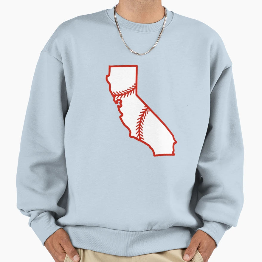 California State Outline Sweatshirt - Fun Novelty Design for Adults - T-Shirt, Sweatshirt, Hoodie