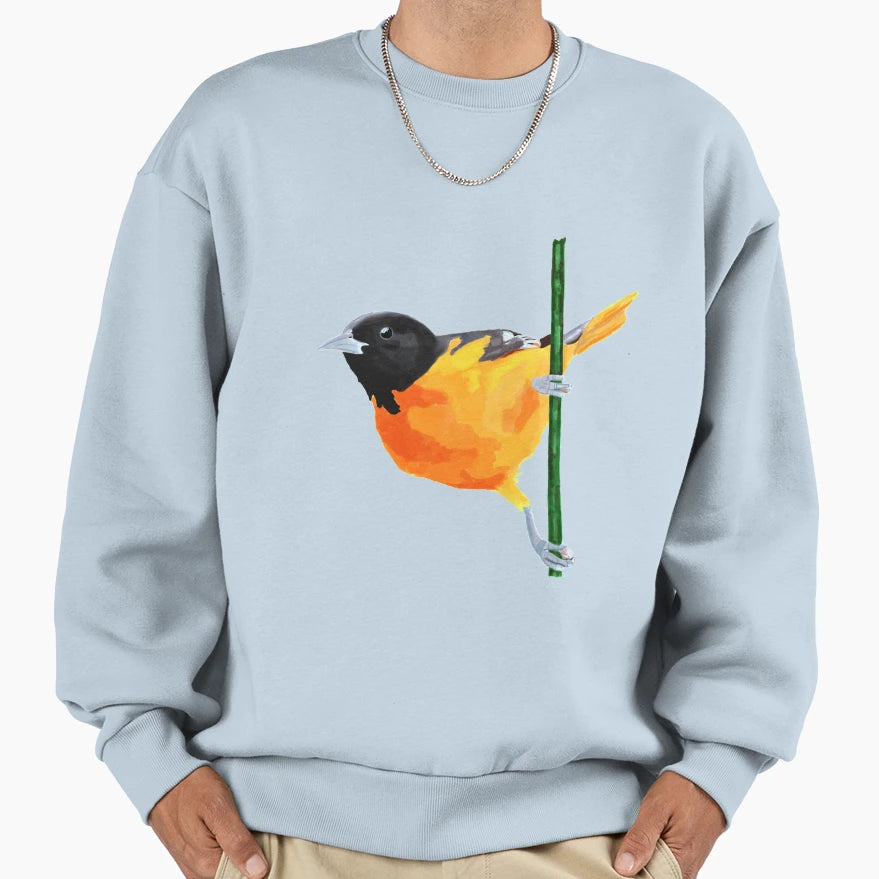 Northern Oriole Bird Watercolor Sweatshirt - Streetwear Style Men Women - T-Shirt, Sweatshirt, Hoodie