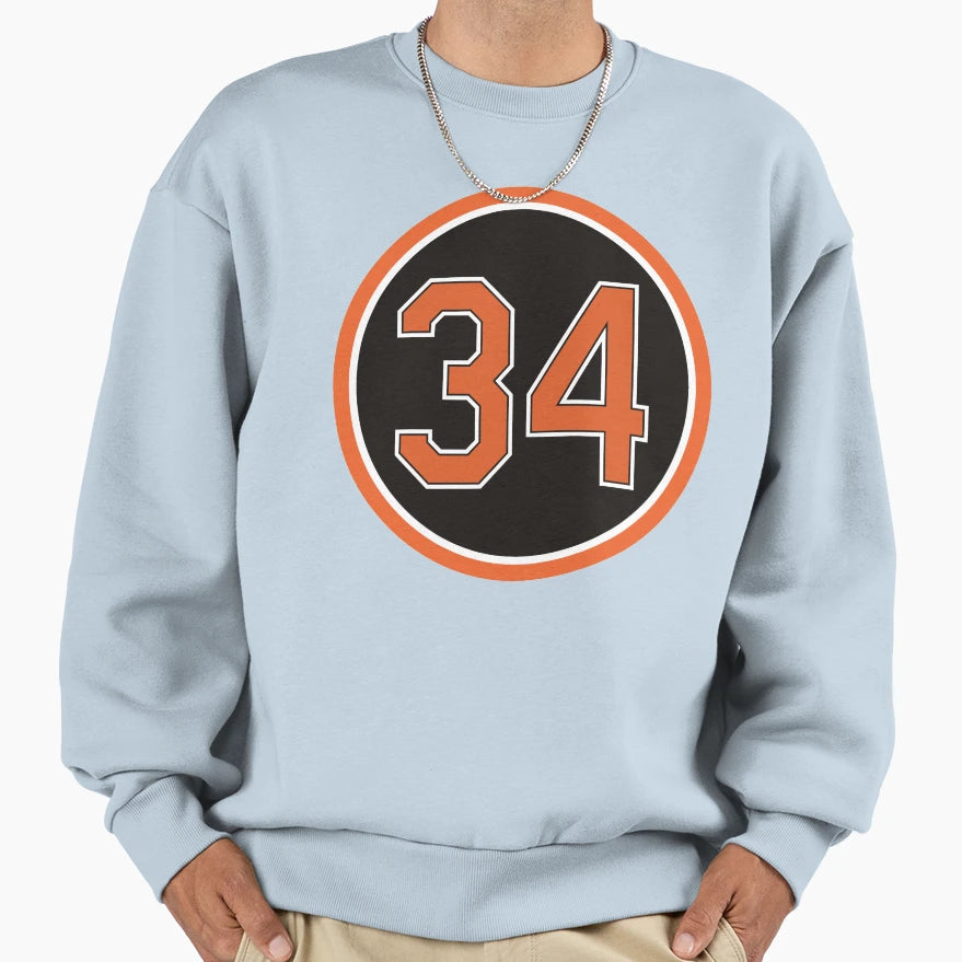 Storm Davis 34 Jersey Number Sweatshirt - Fun Novelty Design for Adults - T-Shirt, Sweatshirt, Hoodie