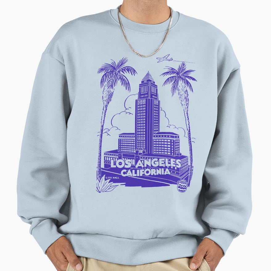1935 Los Angeles City Hall Sweatshirt - Casual Everyday Wear Unisex - T-Shirt, Sweatshirt, Hoodie
