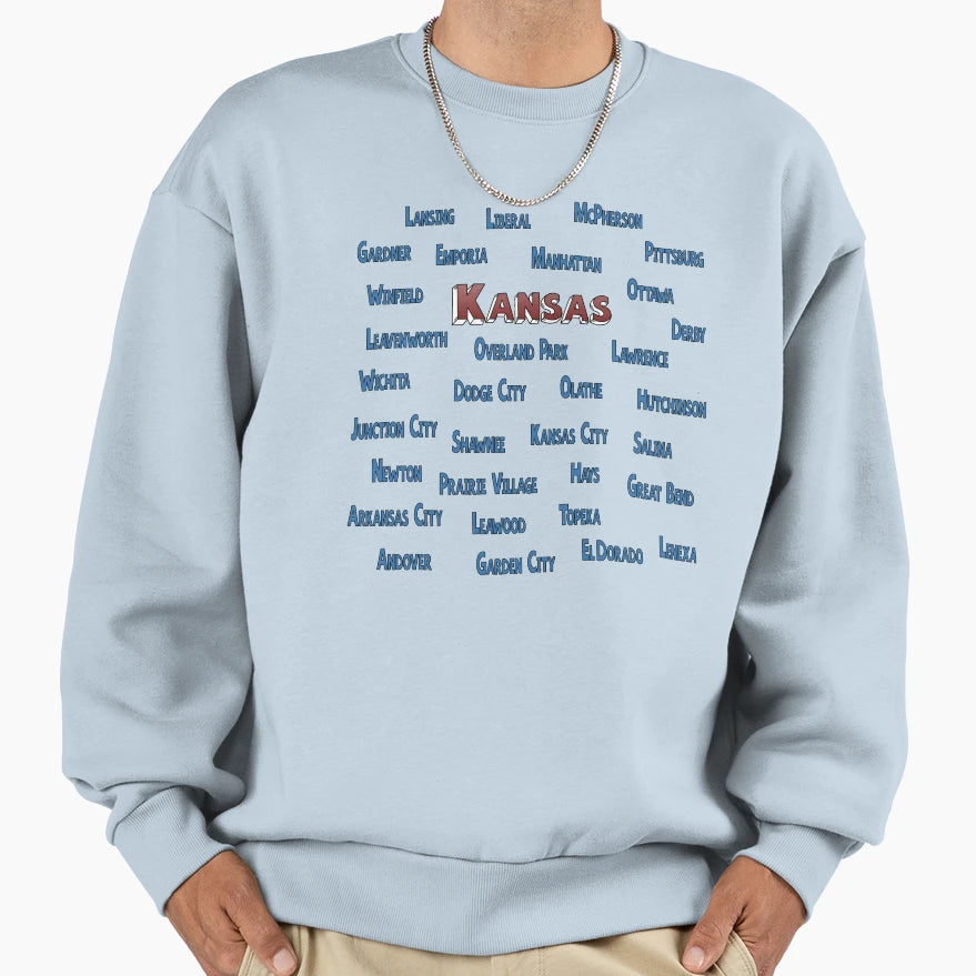 Kansas Sweatshirt - Graphic Print Unisex - T-Shirt, Sweatshirt, Hoodie
