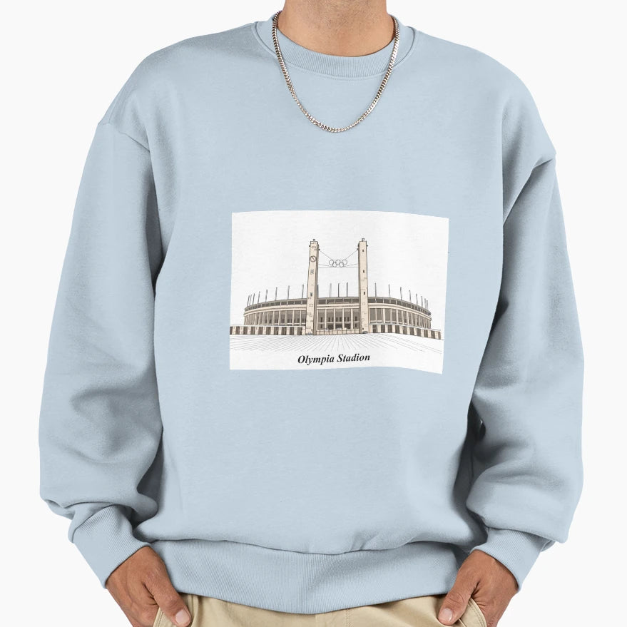 Drawing Sketching Olympia Stadium Sweatshirt - Unique Graphic Unisex - T-Shirt, Sweatshirt, Hoodie