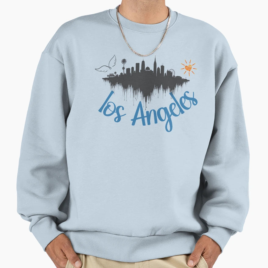 Los Angeles City Angels L I Love Sweatshirt - Custom Art Print Men Women - T-Shirt, Sweatshirt, Hoodie