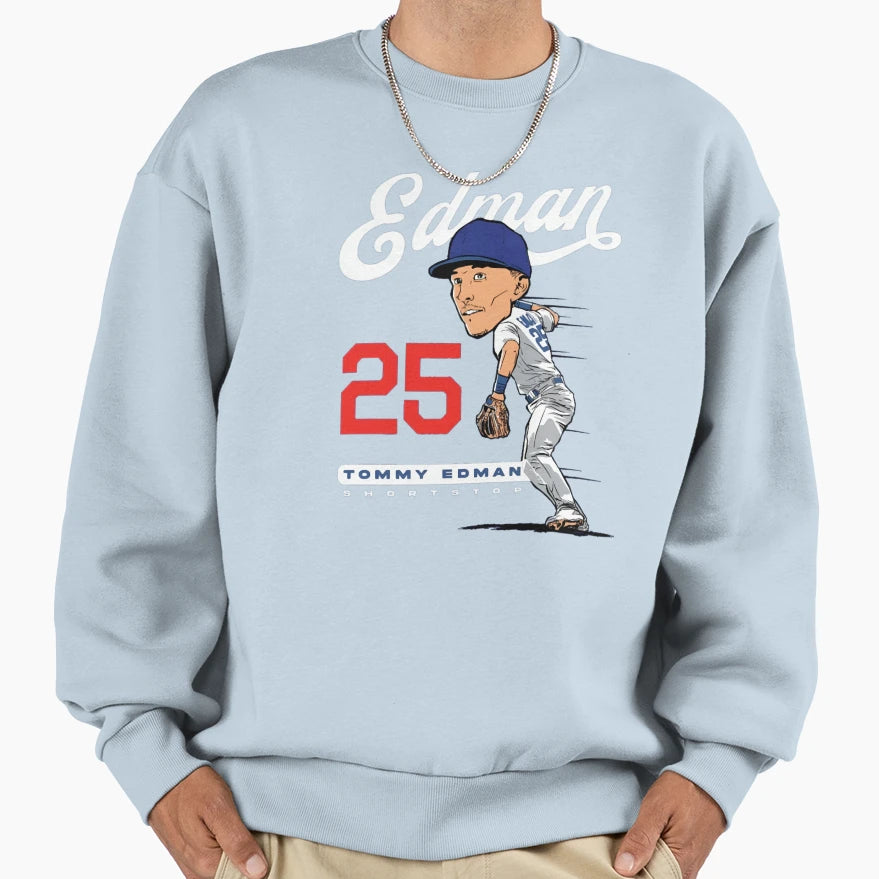 Tommy Edman Los Angels Baseball Sweatshirt - Minimalist Print for Adults - T-Shirt, Sweatshirt, Hoodie
