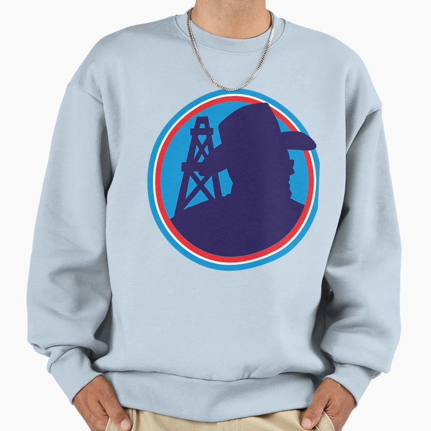 Bum Phillips Oilers Logo Sweatshirt - Casual Everyday Wear Men Women - T-Shirt, Sweatshirt, Hoodie