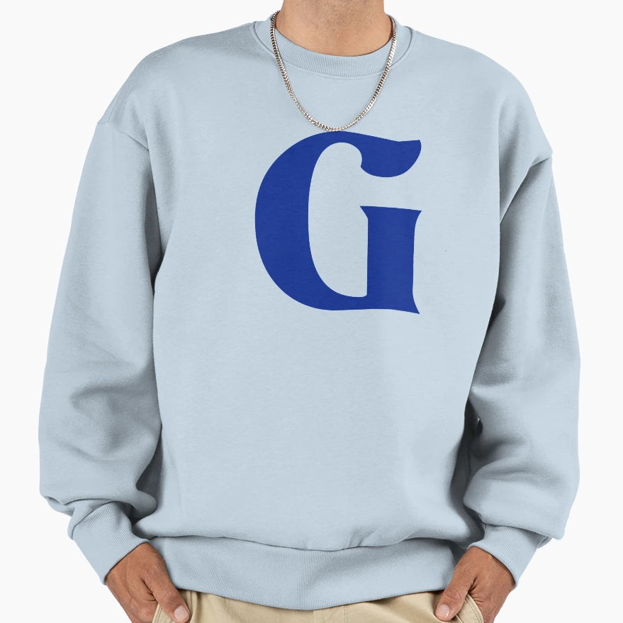 Letter G Hbw Font Sweatshirt - Aesthetic Graphic for Adults - T-Shirt, Sweatshirt, Hoodie