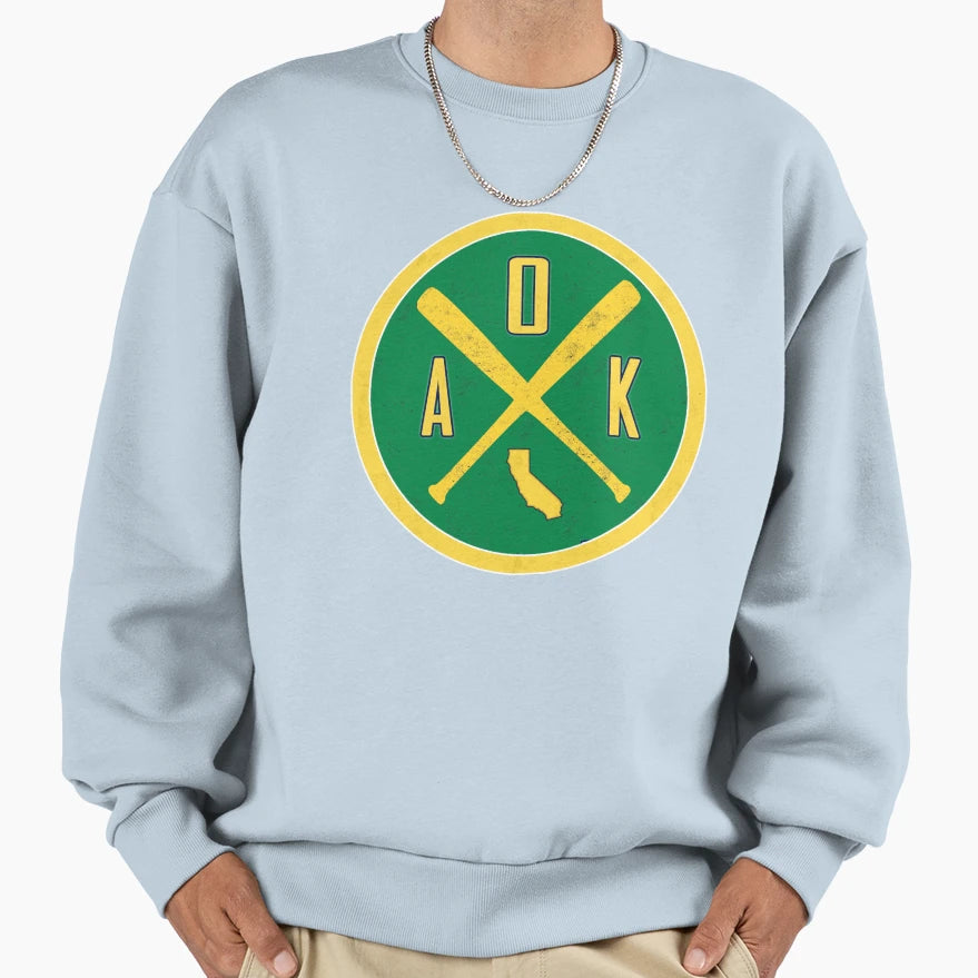 Oakland Baseball Cross Bats And T-Shirt - Trendy Graphic Unisex - T-Shirt, Sweatshirt, Hoodie