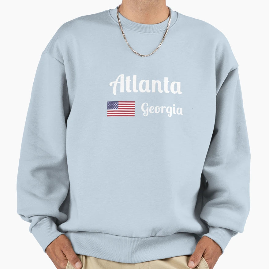 Atlanta Georgia Stylish Prints Sweatshirt - Custom Art Print Men Women - T-Shirt, Sweatshirt, Hoodie