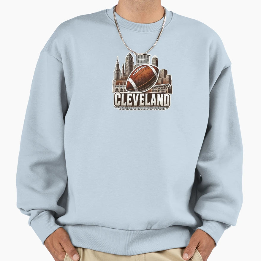 Cleveland Browns Skyline Sweatshirt - Trendy Graphic Men Women - T-Shirt, Sweatshirt, Hoodie