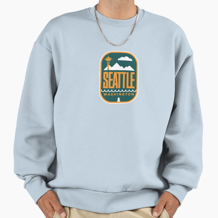 Seattle Skyline Travel Sweatshirt - Novelty Apparel for Adults - T-Shirt, Sweatshirt, Hoodie
