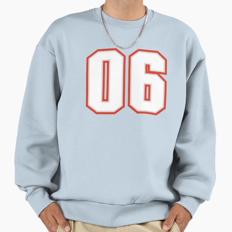 American Football Number Six Sports Sweatshirt - Unique Graphic Men Women - T-Shirt, Sweatshirt, Hoodie