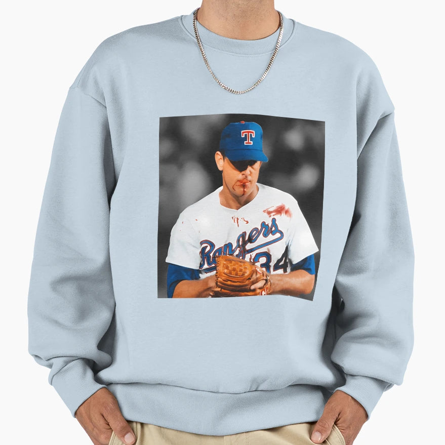 Nolan Ryan Bloody Lip T-Shirt - Graphic Print for Adults - T-Shirt, Sweatshirt, Hoodie