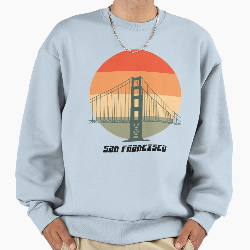 San Francisco Golden Gate Bridge Sweatshirt - Streetwear Style Men Women - T-Shirt, Sweatshirt, Hoodie